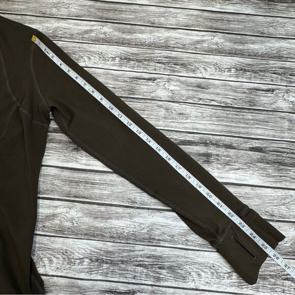 Unbranded Women's Full Zip Track Jacket L LG Large Dark Olive Green Brown Zipper - Picture 9 of 9